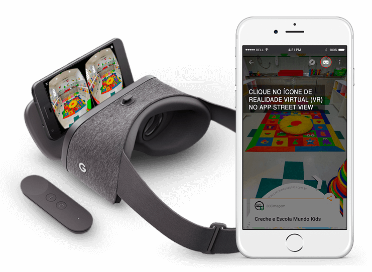Realidade Virtual (VR) no app Street View